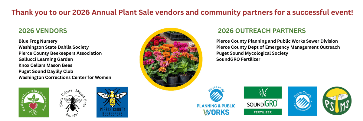 Thank you 2026 Plant Sale vendors