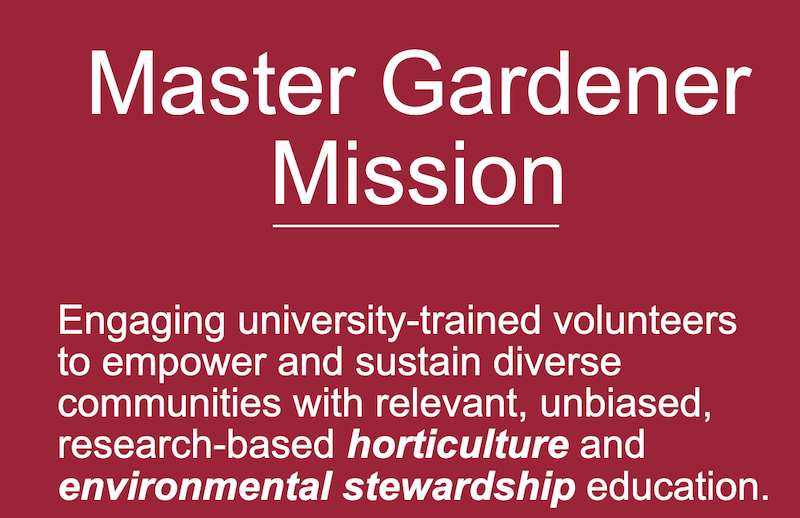 Master Gardener Mission Statement